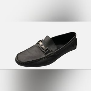 Calvin Klein Mens Black Magnus Logo Metal Bit Driving Loafer Shoes - size 11.5